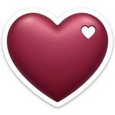 Corazón de color vinotinto sticker