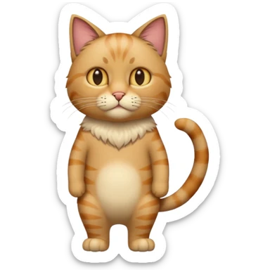 full body cat with the head of a man  sticker