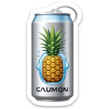 energy drink coconut and pinaple sticker