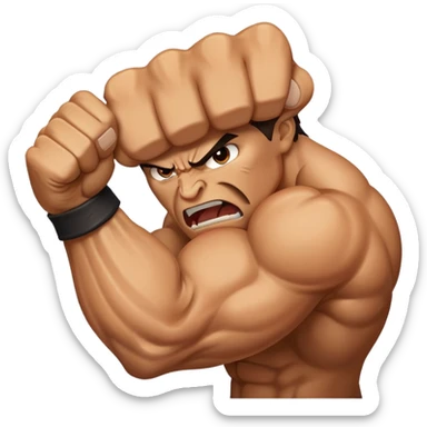 angry fist sticker
