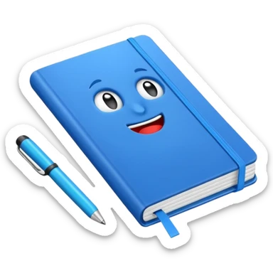 The Blue notebook3D sticker