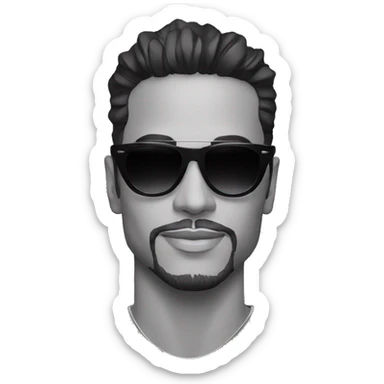 Rauw Alejandro; Puerto Rican singer wearing stylish sunglasses sticker