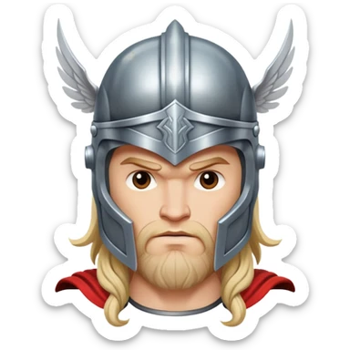 Thor Norse god of thunder with winged helmet sticker