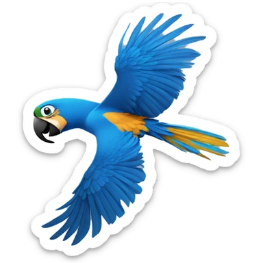 Blue Macaw Flying sticker