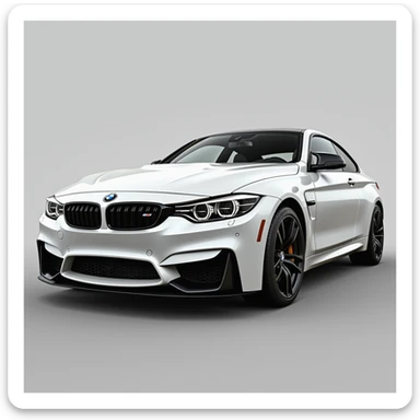 BMW M4, photorealistic style, detailed, sporty, side profile sticker