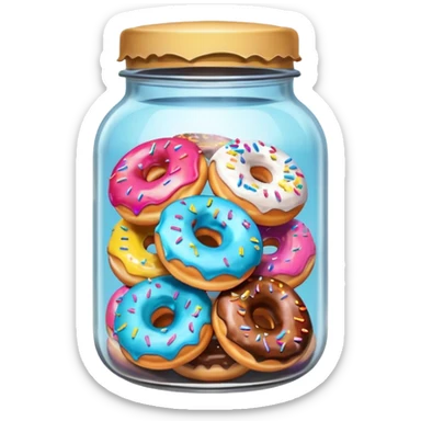 donut jar sticker