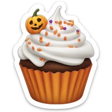 Happy Halloween cupcake sticker