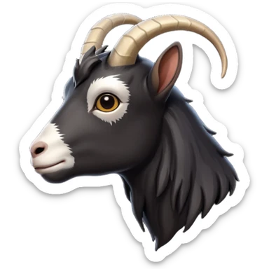 black goat side view sticker