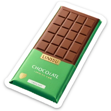 Rød-gul-grønn KVIKK LUNSJ sjokolade-bar sticker