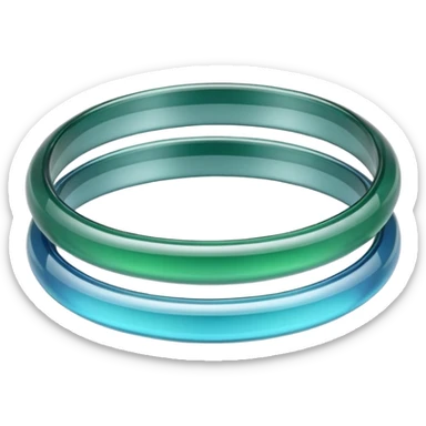 Glass green blue Bangles emoji sticker