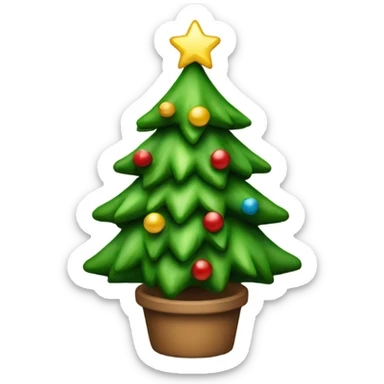 Classic mini Christmas tree sticker