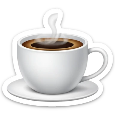 coffee cup with steam sticker