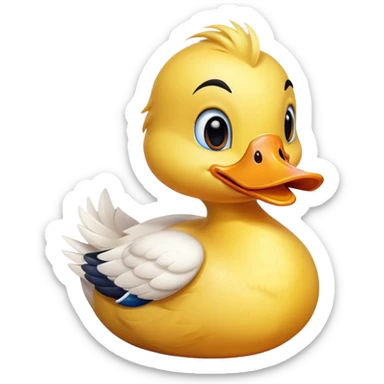 Duck blow kiss sticker