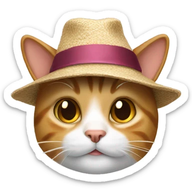 a cat wearing hat sticker