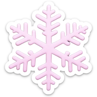 pastel pink snowflake  sticker