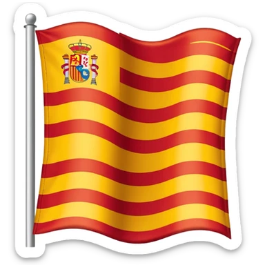 Uma bandeira da região da Catalunha de barcelona sticker