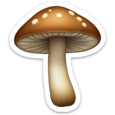 brown mushroom  sticker