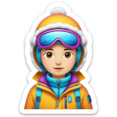 skies,colorful, Snow Gear,negative: character. sticker