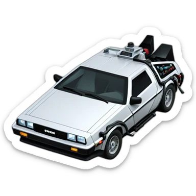 back to the future delorean sticker