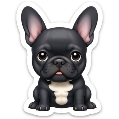 French Bulldog total black sticker