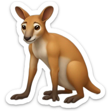 Homme kangourou musclé sticker