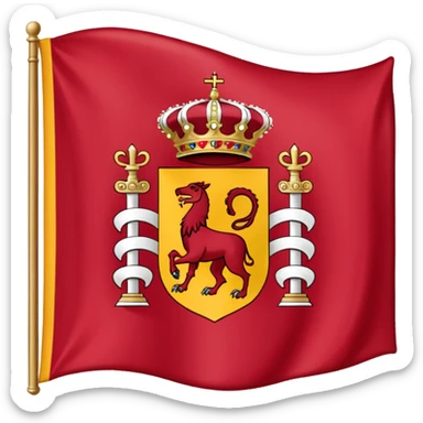 Bandera Aspa de borgoña del imperio español  sticker