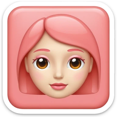 thank you in coral pink sticker