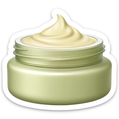 Pale olive body moisturizer cream pot sticker