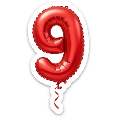 Balloons that say 30 in shape sticker