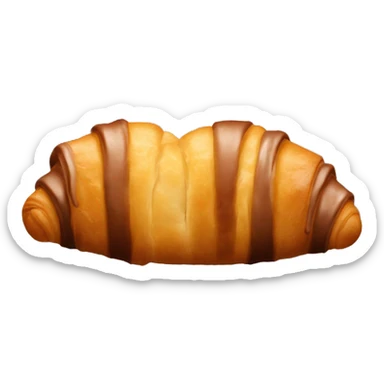 croissant de chocolate por los dos lados sticker