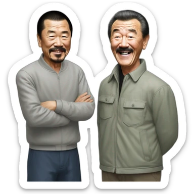 Ai Wei Wei And Barry Chuckle GOOOOOOOSE GOOOSE GOOOOOSE sticker