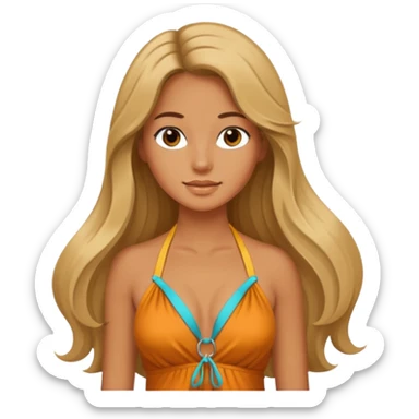 Retro 70s Girl sticker