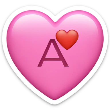a pink heart with the letters A and C  sticker