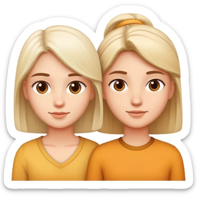 Two people gradually moving closer, showing progression of trust building sticker