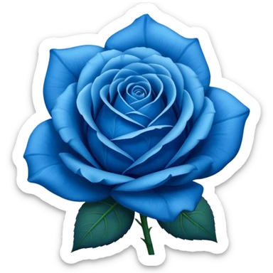 Mavi gül sticker