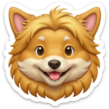 Śmiejący się pies sticker