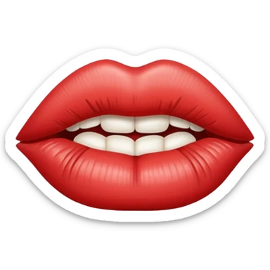 Lips stitched shut  sticker