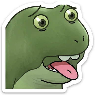 Emoji face with two hands sticking it’s tongue out  sticker