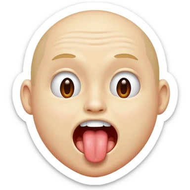 person sticking out tongue and shaking it  sticker