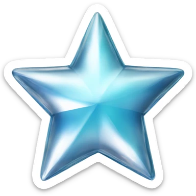 glass chrome four-point star diamond texture round edge  sticker