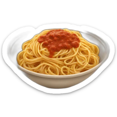 spaghetti with sauce in colosseum-shaped bowl sticker