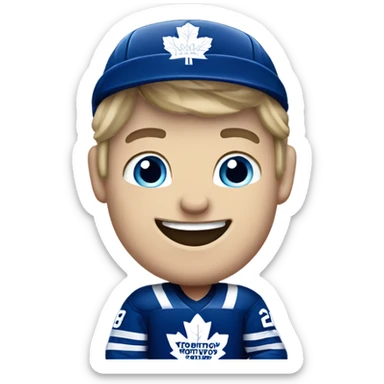 Toronto Maple Leafs hockey player with thumbs up sticker