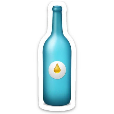 pale blue wine bottle sticker