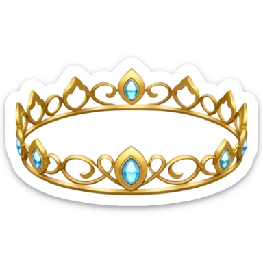 simple gold circlet with sparkles sticker