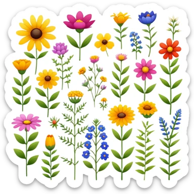 wildflowers sticker