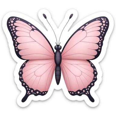   Pastel Pink Butterfly with Gypsophila sticker