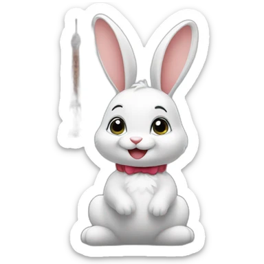 Rabbit at Eifel Tower sticker