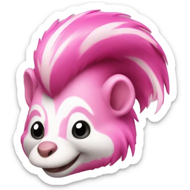 Pink skunk sticker