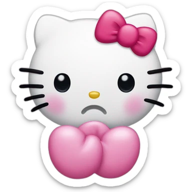 hello kitty crying sticker