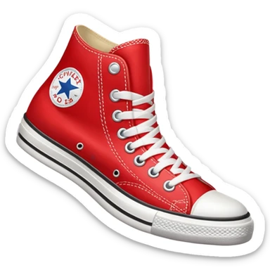 red converse shoe sticker